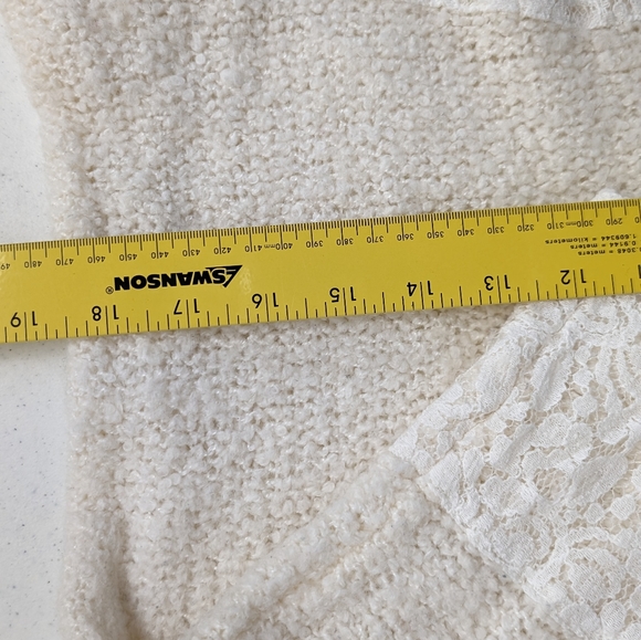 Chicos Jasmine Lace Trim Romantic Pullover Tunic Sweater Size 2 - Picture 16 of 16